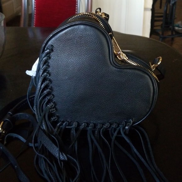 Rebecca Minkoff Handbags - Small Fringe heart crossbody NWT